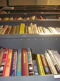 books, bookshelves